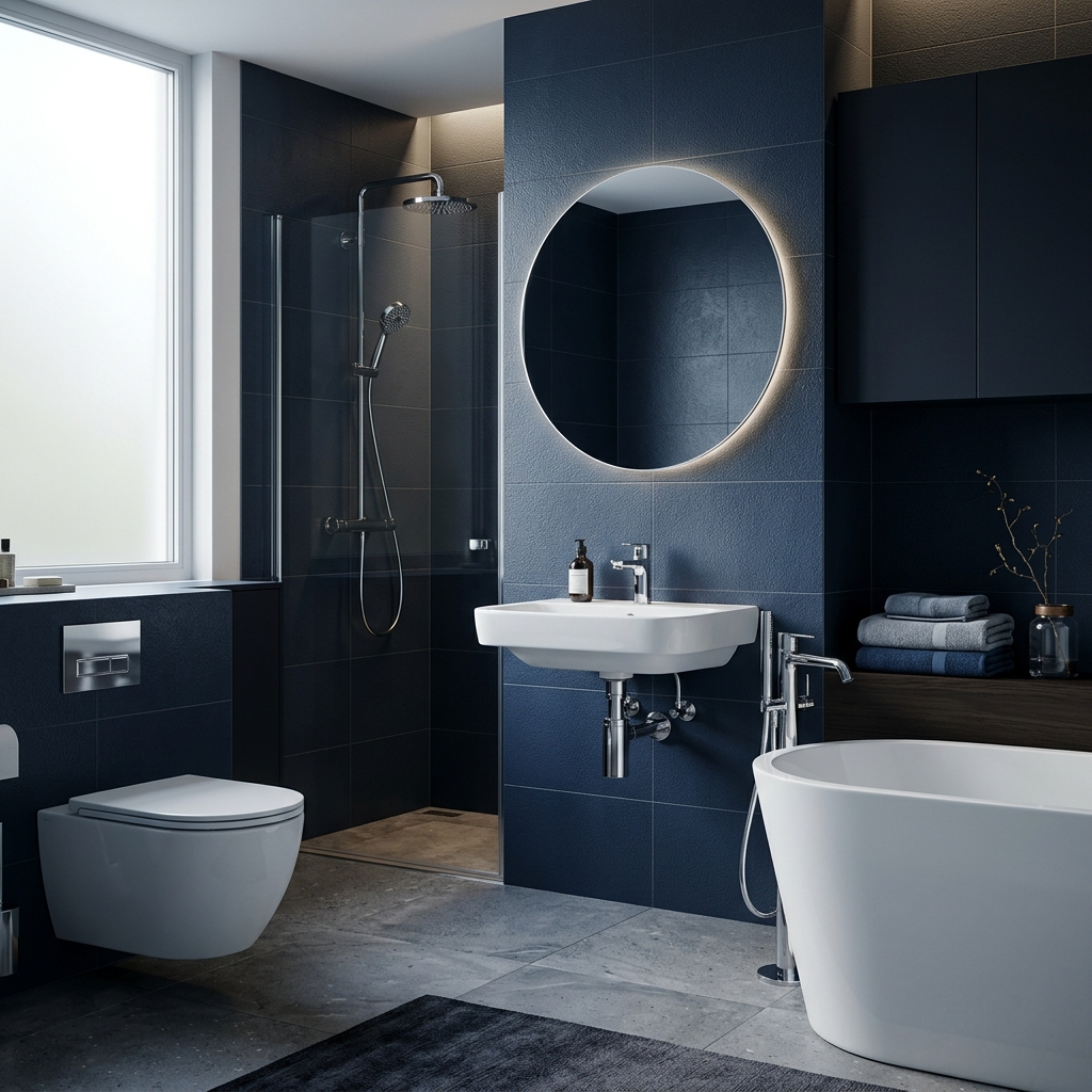 Modern bathroom with premium plumbing fixtures